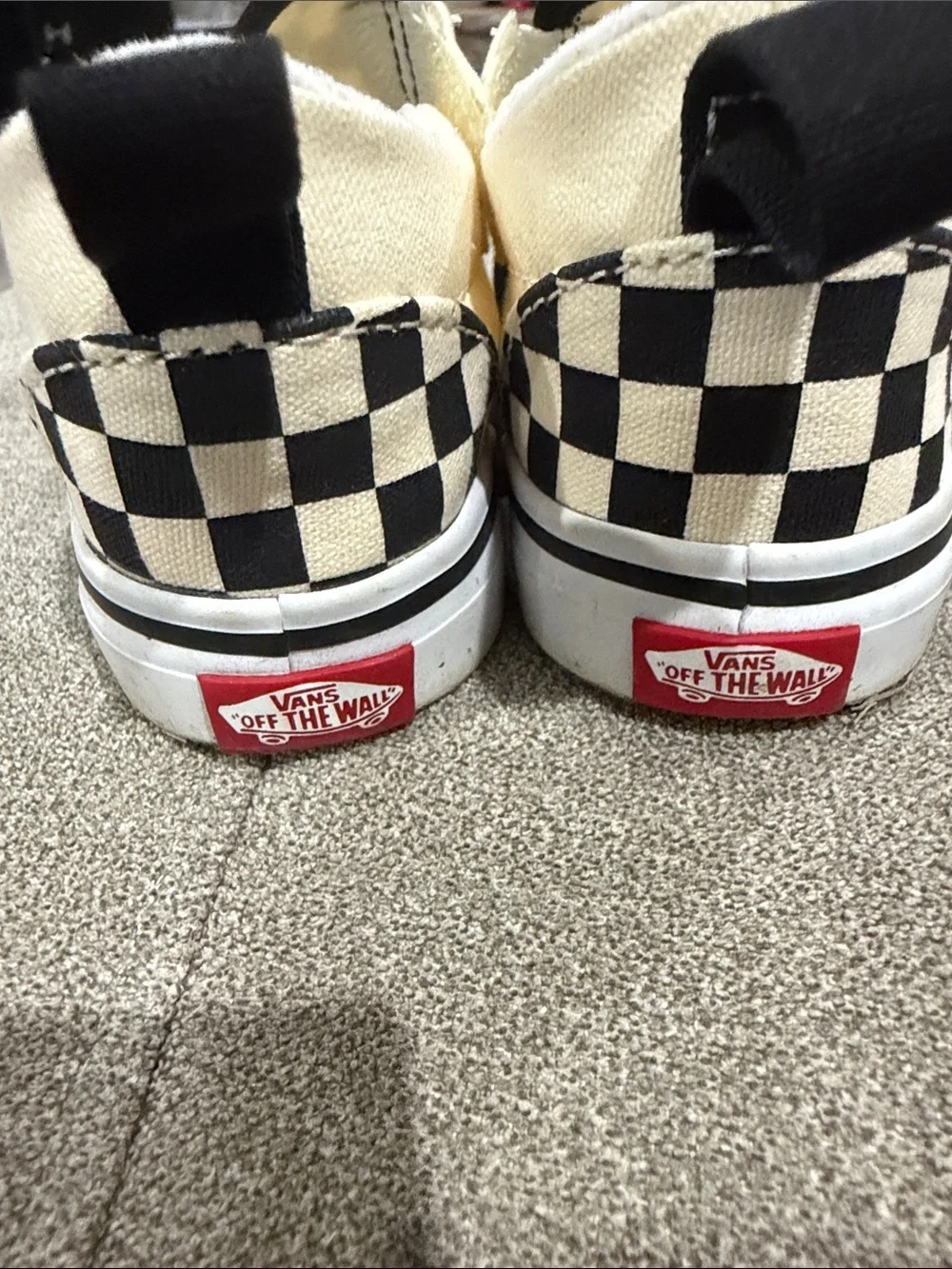 Vans Kids Checkerboard Slip-On Sneakers - Black & White size 9 toddler